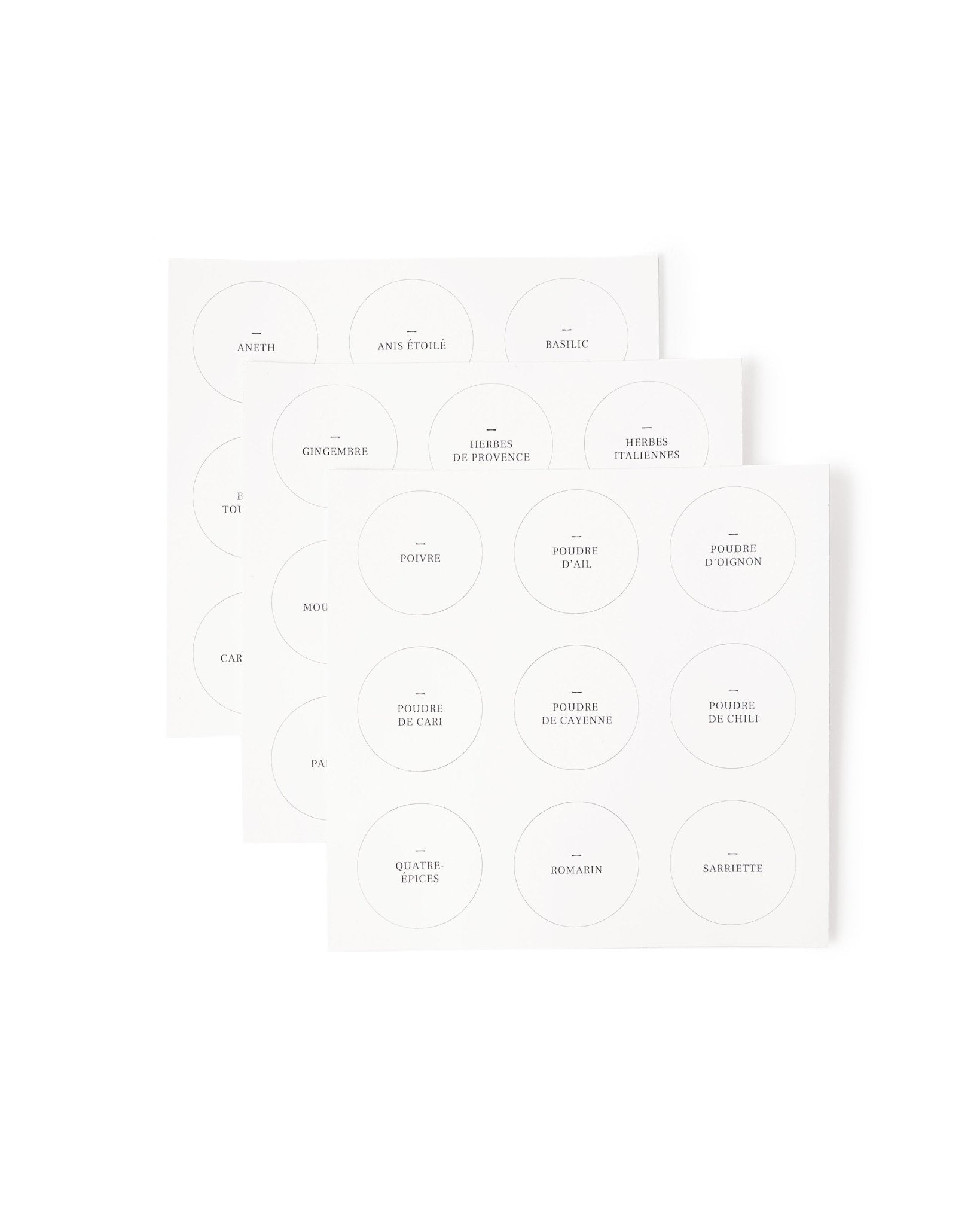 Ensemble d'étiquettes à épices - Format: Rond _ Spice Label Set - Size: Round