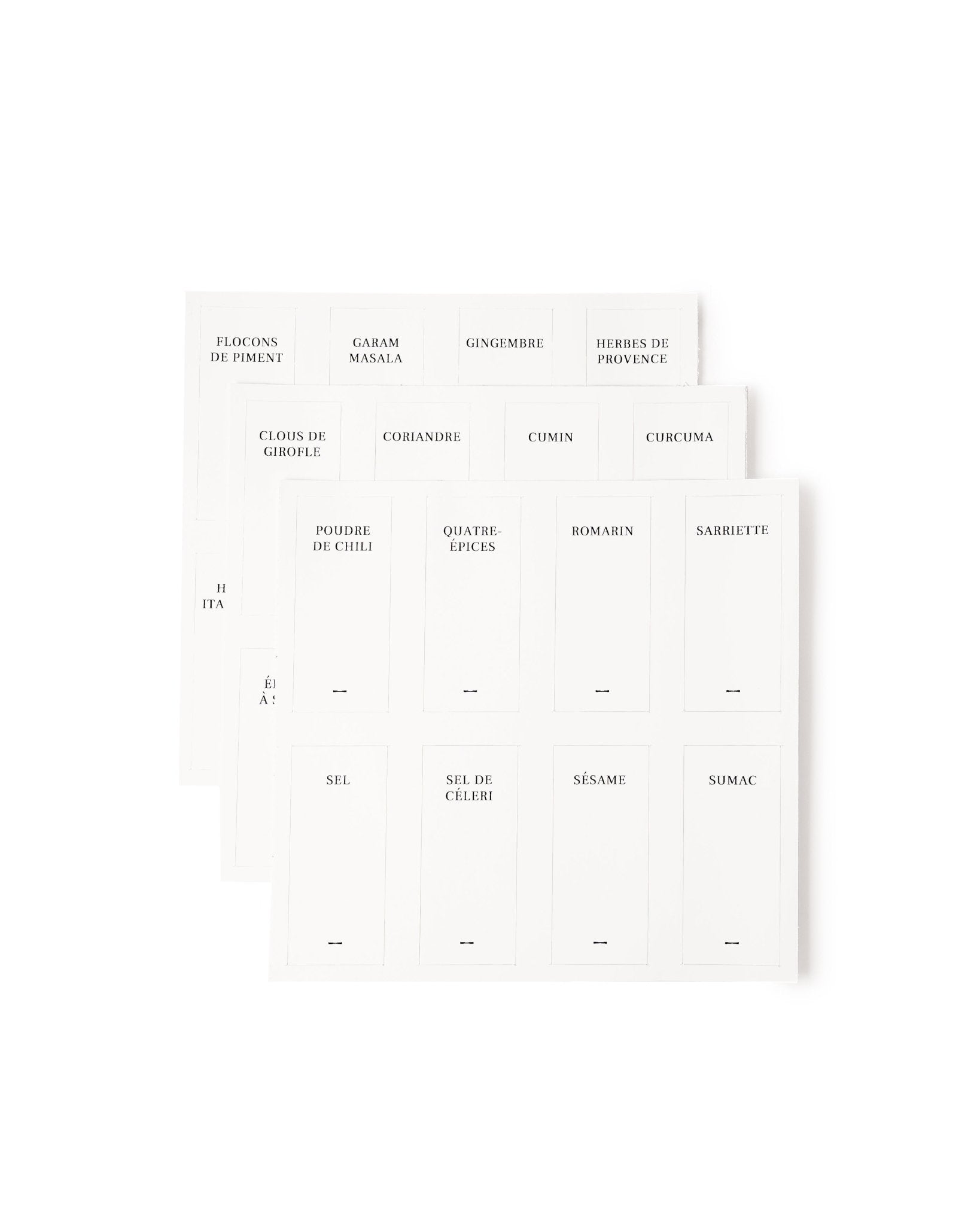 Ensemble d'étiquettes à épices - Format: Rectangle _ Spice Label Set - Size: Rectangle